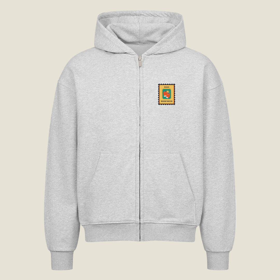Mosqero Stamp Collection Zipper Hoodie